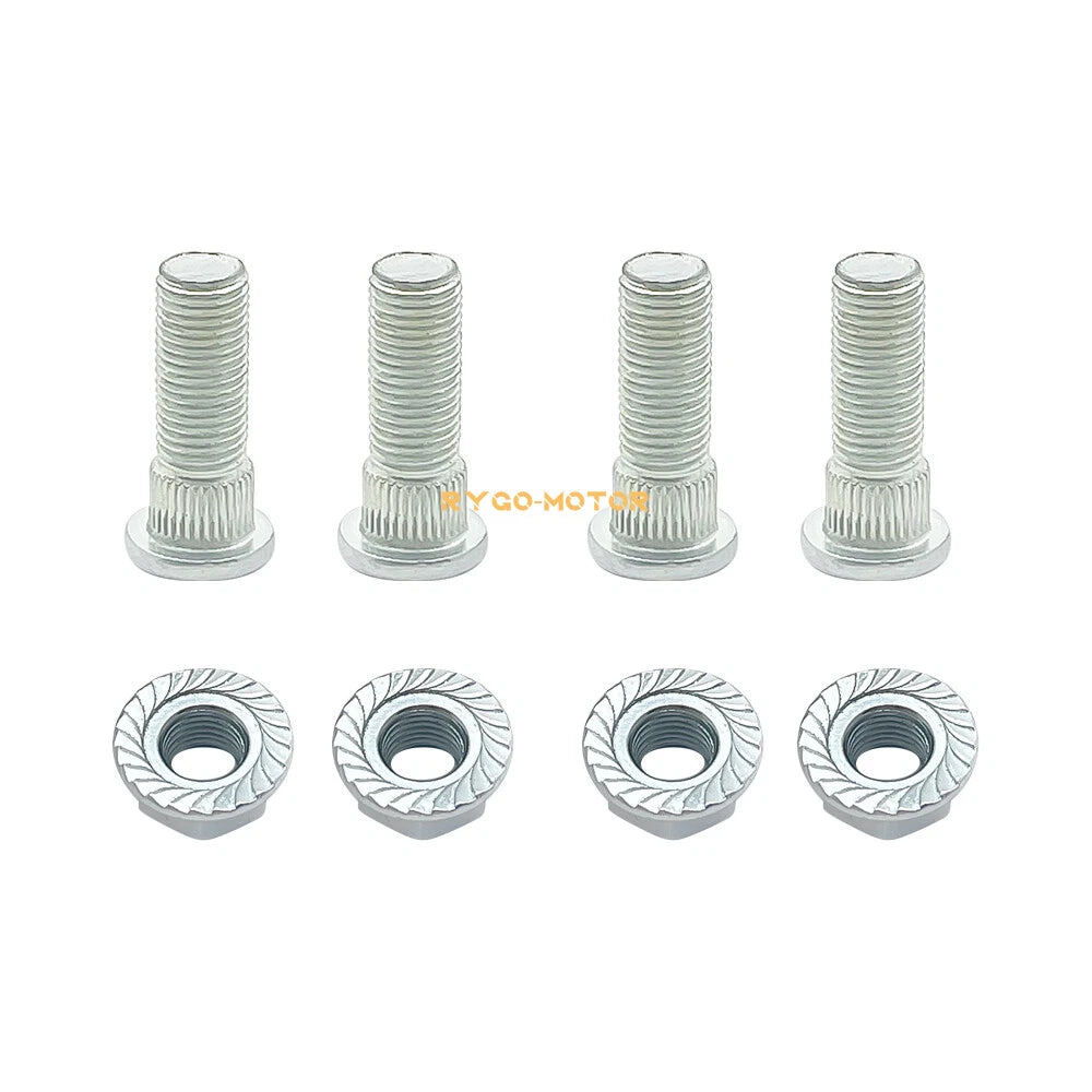 4 x Front Wheel Studs & Nuts for Polaris Trail Blazer 250 330 Trail Boss 330