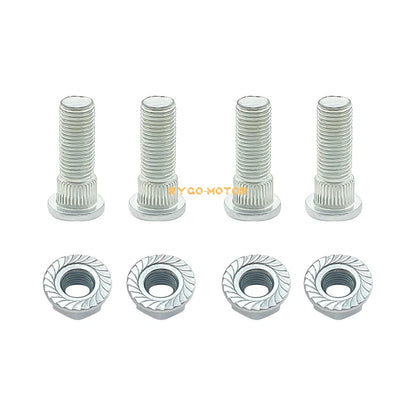 4 x Front Wheel Studs & Nuts for Polaris Trail Blazer 250 330 Trail Boss 330