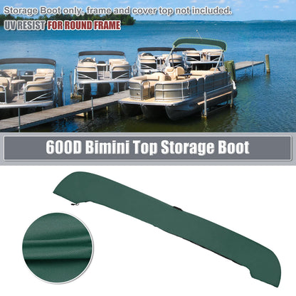 Boot Cover 97-103 in for Boat Bimini Top Storage with Light Hole Green