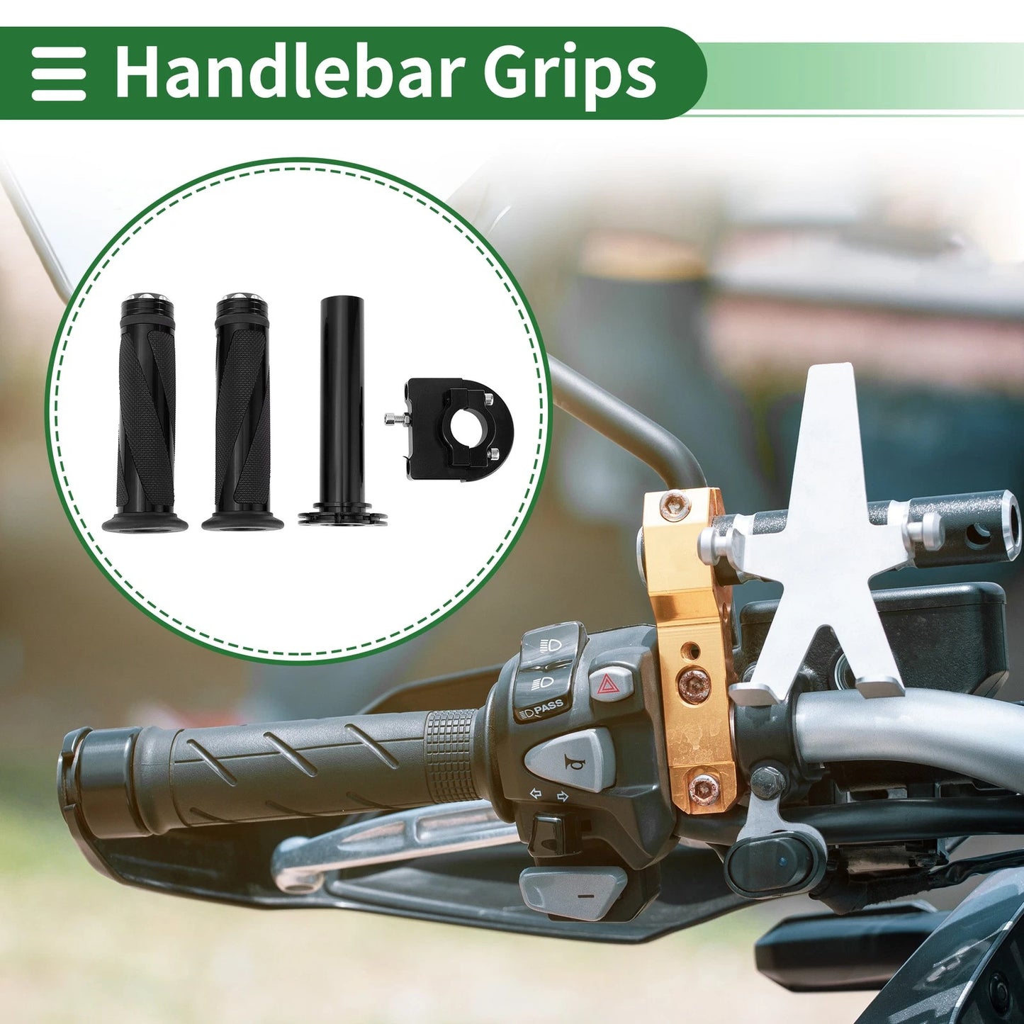 Hand Grips Cover Diamond Twill Pattern for Motorcycle
