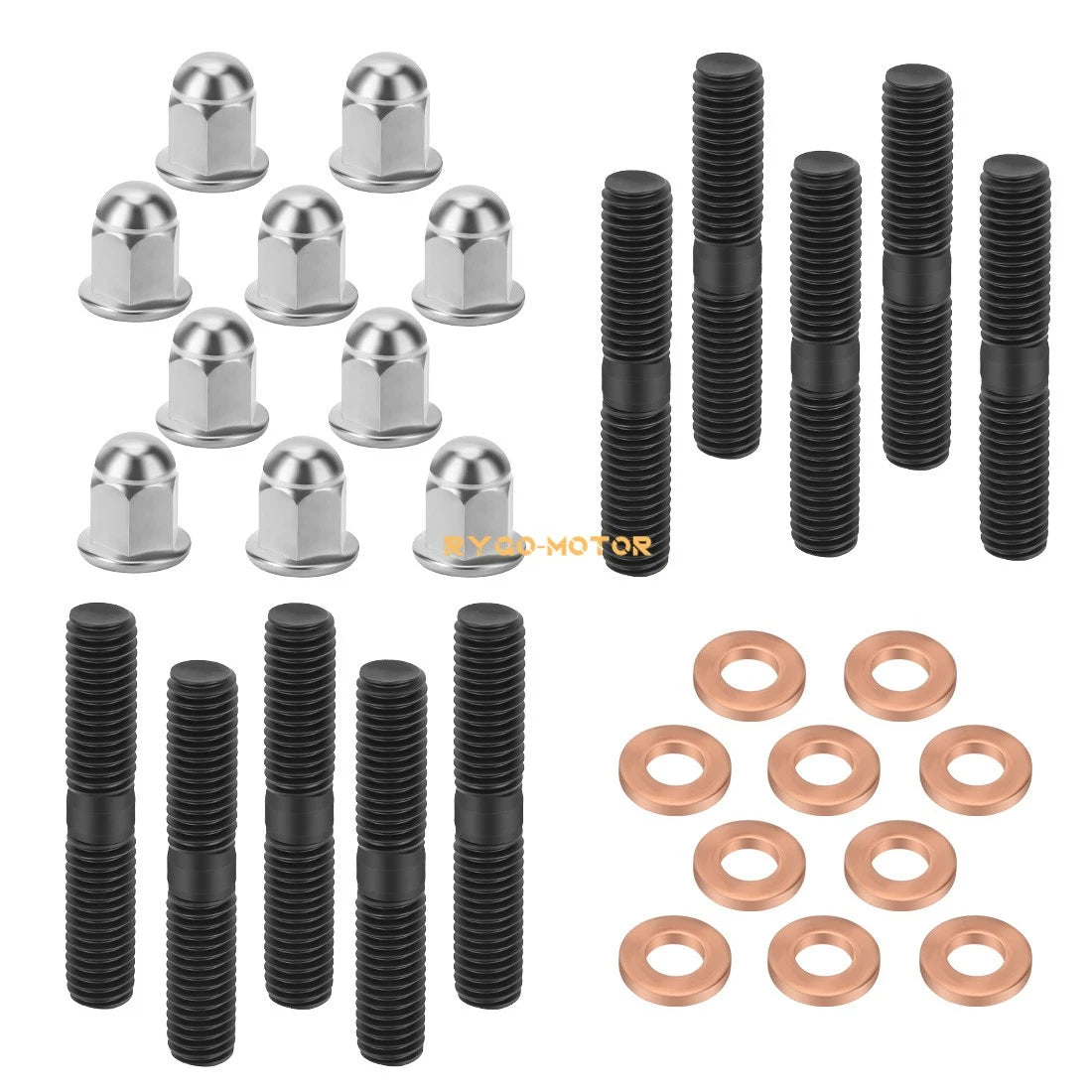 Cylinder Head Studs Kit Acorn Nuts & Washers for Yamaha Banshee 350 (1987–2006)