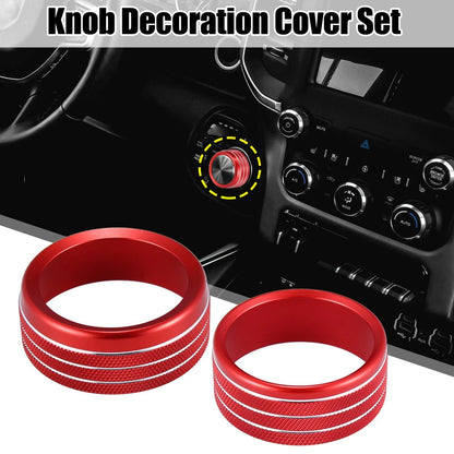 Headlight Switch Knob Trim Covers for Dodge Ram (2018 - 2020) Red