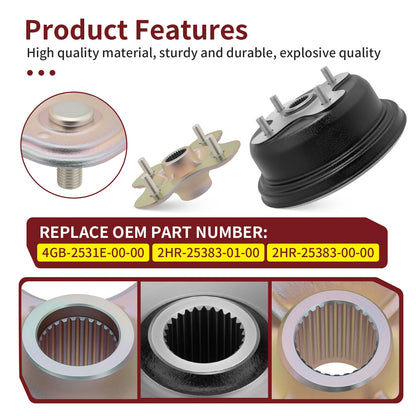 Rear Brake Drum & Hub for Yamaha Big Bear 350 (1996–1999)
