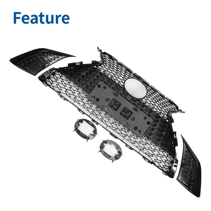 Front Bumper Grille for Lexus ES350 (2019-2021) Black Facelift F-Sport