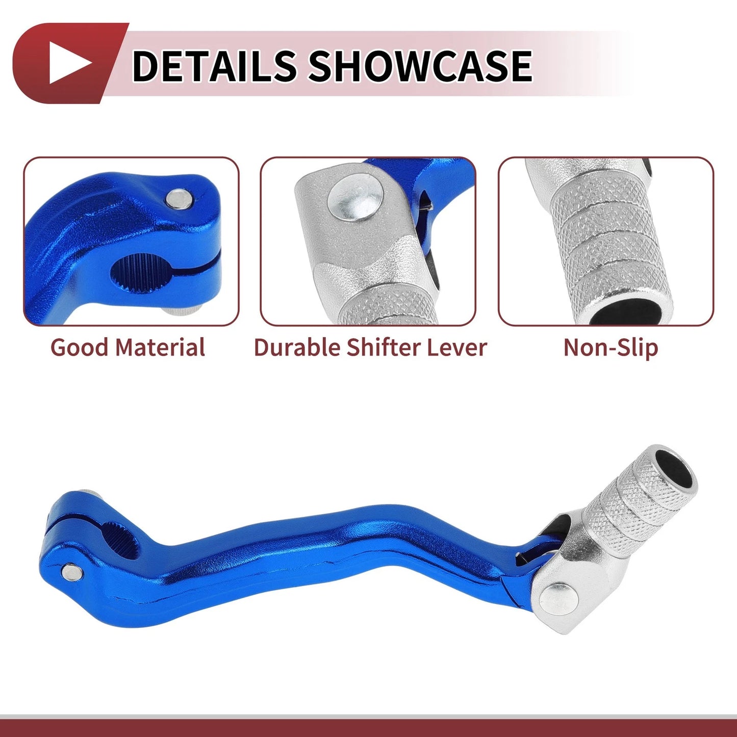 Folding Motorcycle Gear Shifter Lever for Bosuer M4 Blue Silver Tone Head
