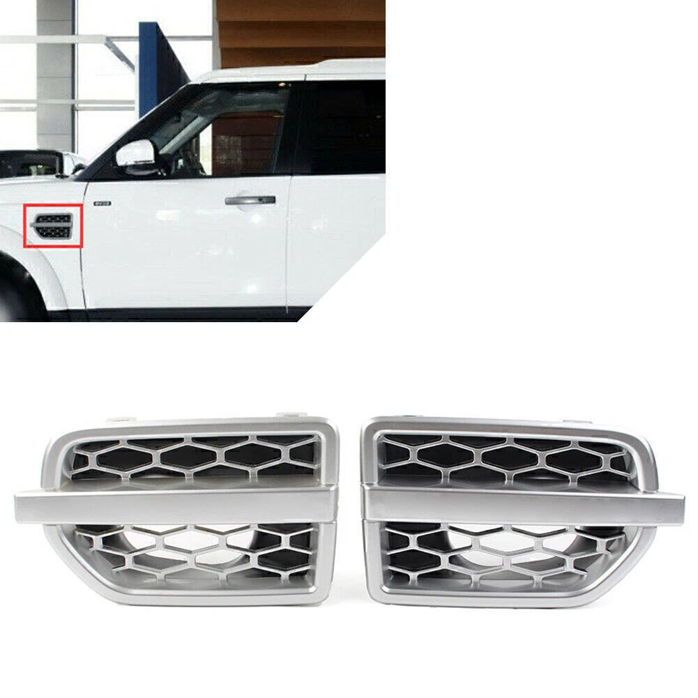 Silver Front Grille Air Intake Vent for Land Rover LR4 (2010-2016)
