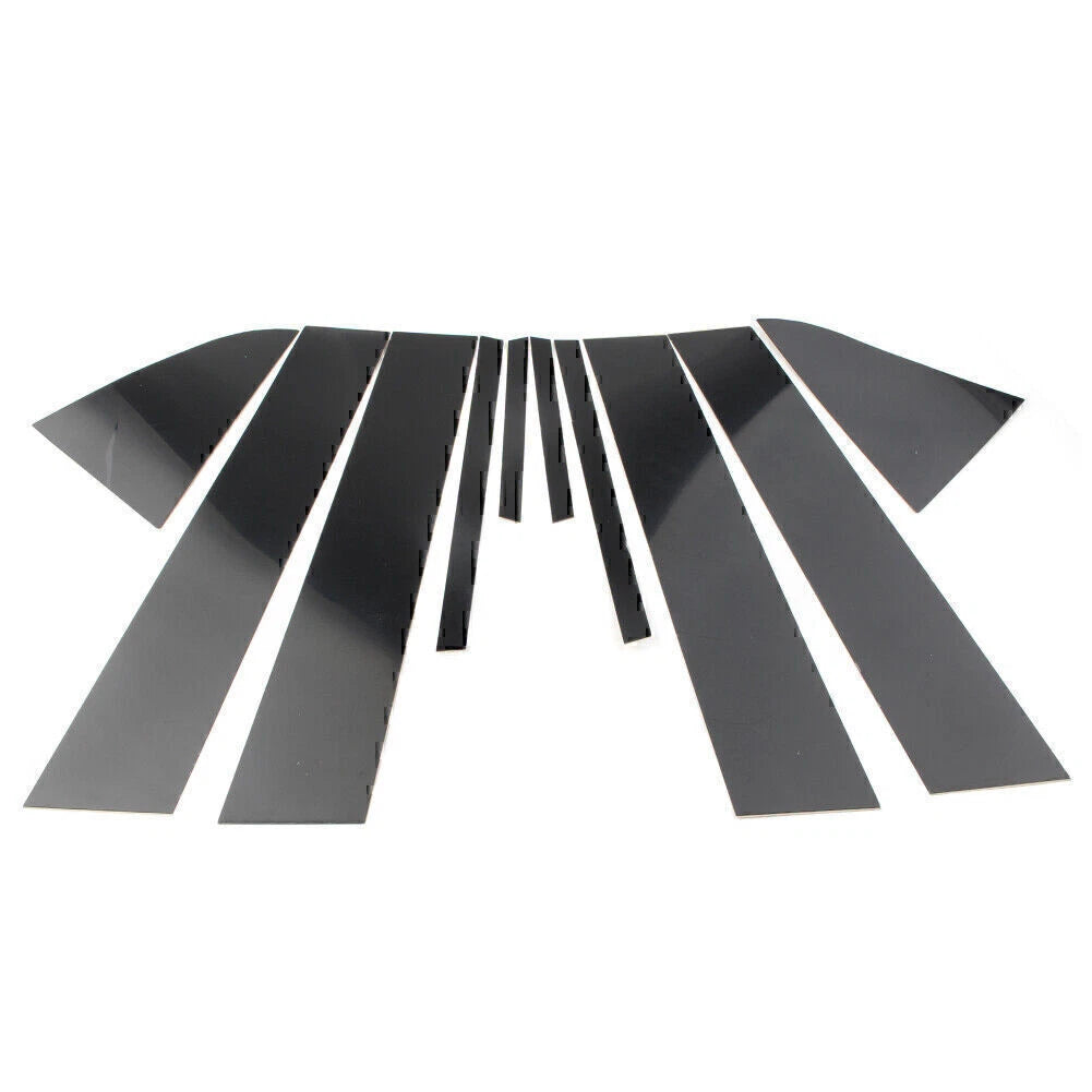 10 x Black PC Pillar Posts Door Trim Covers for Chevrolet Cruze (2011-2015)
