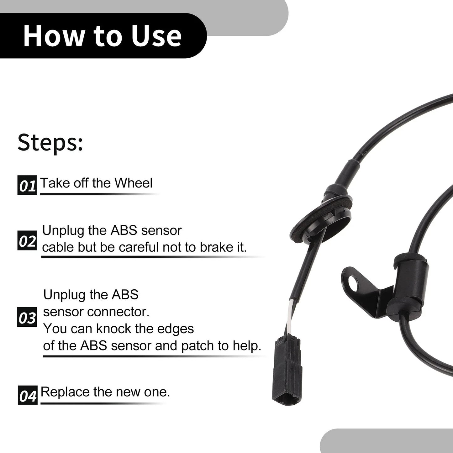 ABS Wheel Speed Sensor Rear Right for Ford Escape (2001-2004)