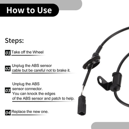 ABS Wheel Speed Sensor Rear Right for Ford Escape (2001-2004)