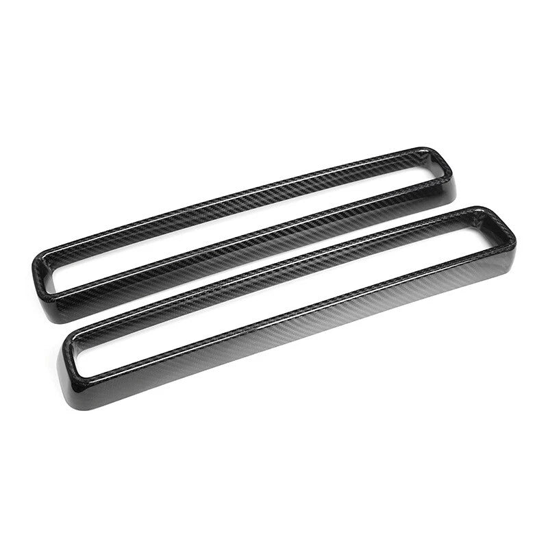 Carbon Fiber Front Grill Grille Inserts Trim Cover for Dodge Challenger 2015-23