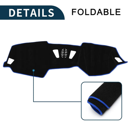 Dashboard Cover Mat for BMW 4 Series (2021) - Sun Protector Pad Black Blue