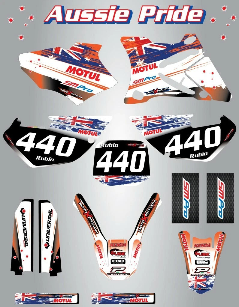Custom Graphic Kit - AUSSIE PRIDE for KTM 2 Stroke (1993-1997)