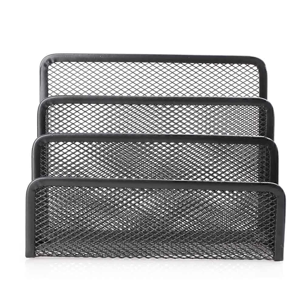 Mesh Letter Paper File Storage Rack for Desktop Office Organizer