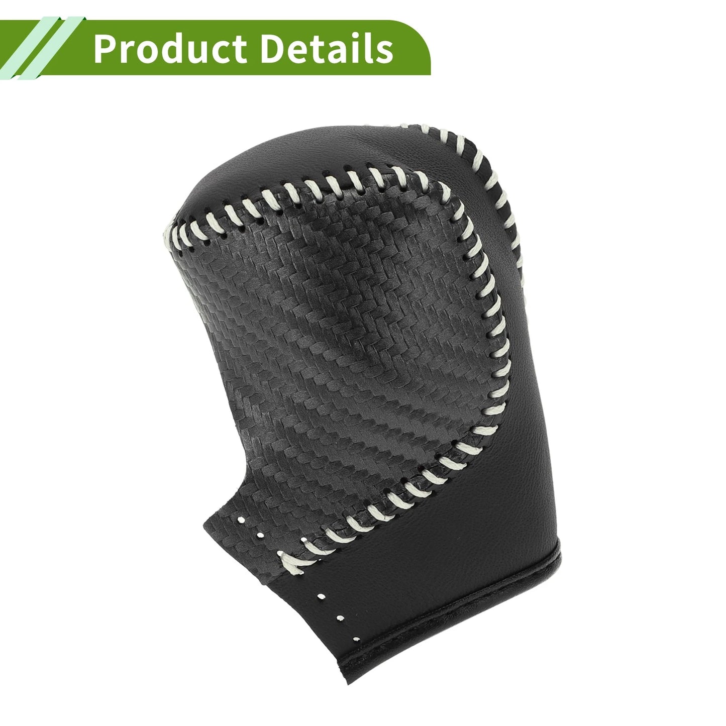 Black Carbon Fiber Gear Shift Knob Cover for Honda Civic