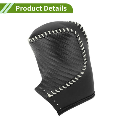 Black Carbon Fiber Gear Shift Knob Cover for Honda Civic