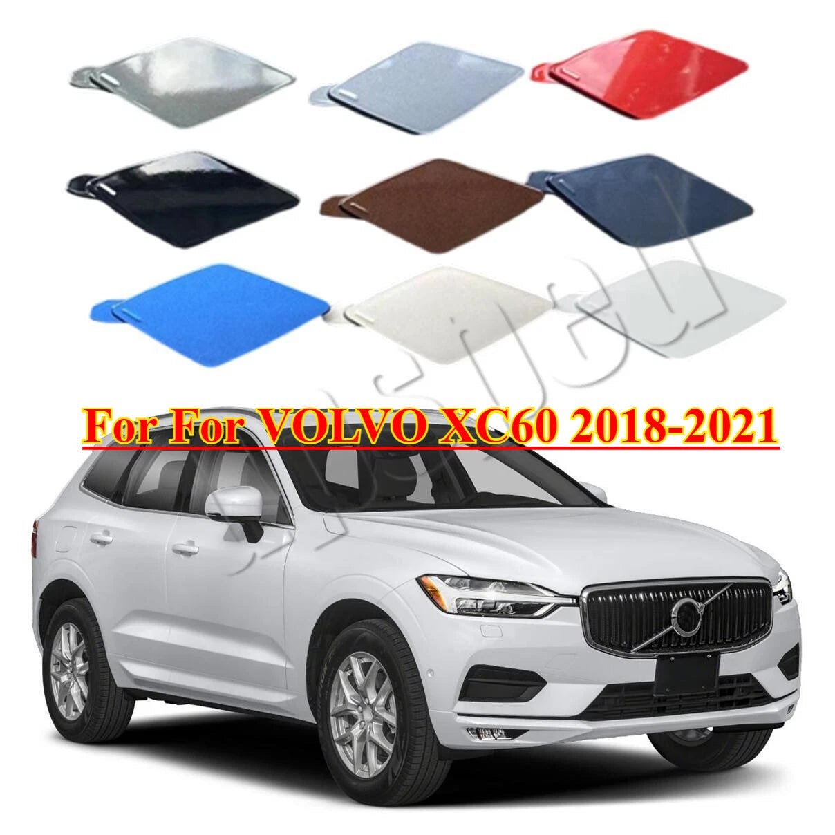 Front Bumper Tow Hook Hole Eye Cover Cap for Volvo XC60 (2018–2021)