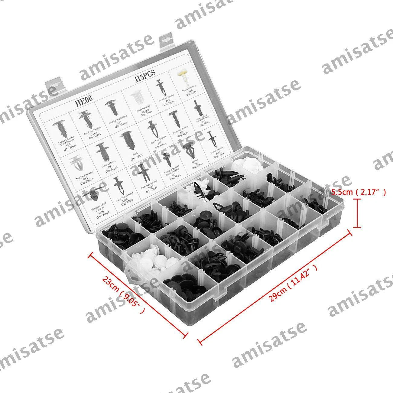415 Plastic Clip Fasteners Kit for Car Body (No Year)