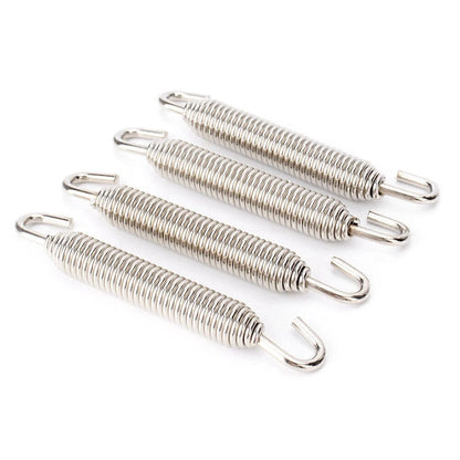 4PC Silver Universal Long Outlaw Racing Stainless Header Exhaust Springs 83mm