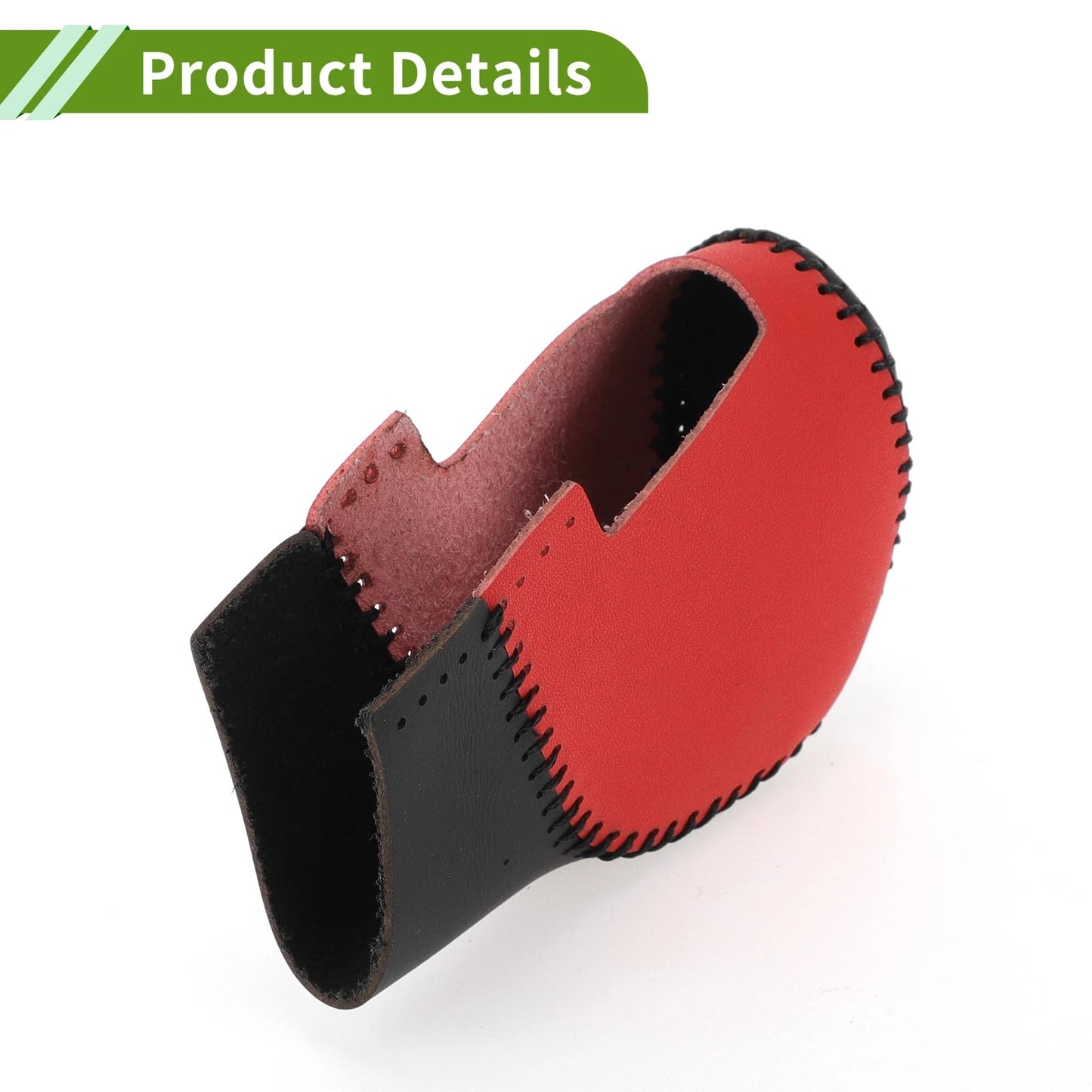 Gear Shift Knob Cover for Honda Civic 2022-2024 Red Black Faux Leather
