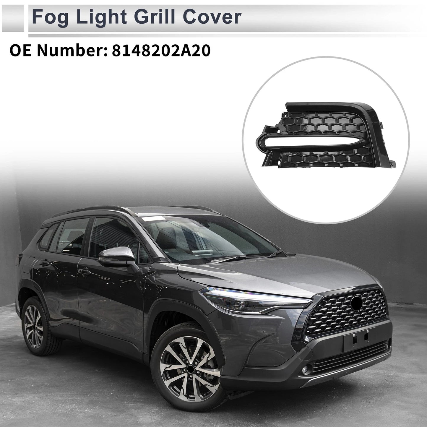 Front Left Fog Light Grill for Toyota Corolla (2020–2022)