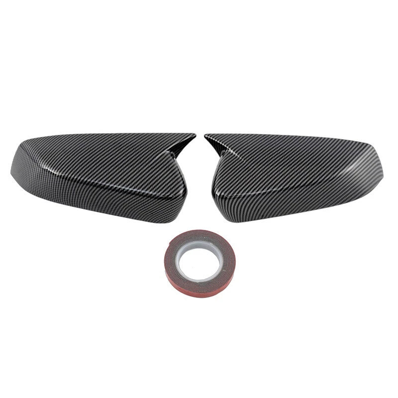 LF + RH Side Mirror Cover Caps for Ford Mustang 2010-2014 Carbon Black
