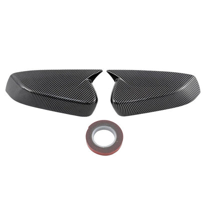 LF + RH Side Mirror Cover Caps for Ford Mustang 2010-2014 Carbon Black