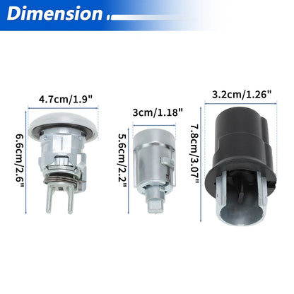 Door Lock Cylinder for Ford Transit MK8 (2014-2023) - 1 Set