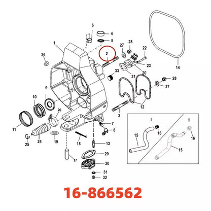 4Pcs Studs for Mercury Mercruiser Quicksilver 16-866562 Compatibility