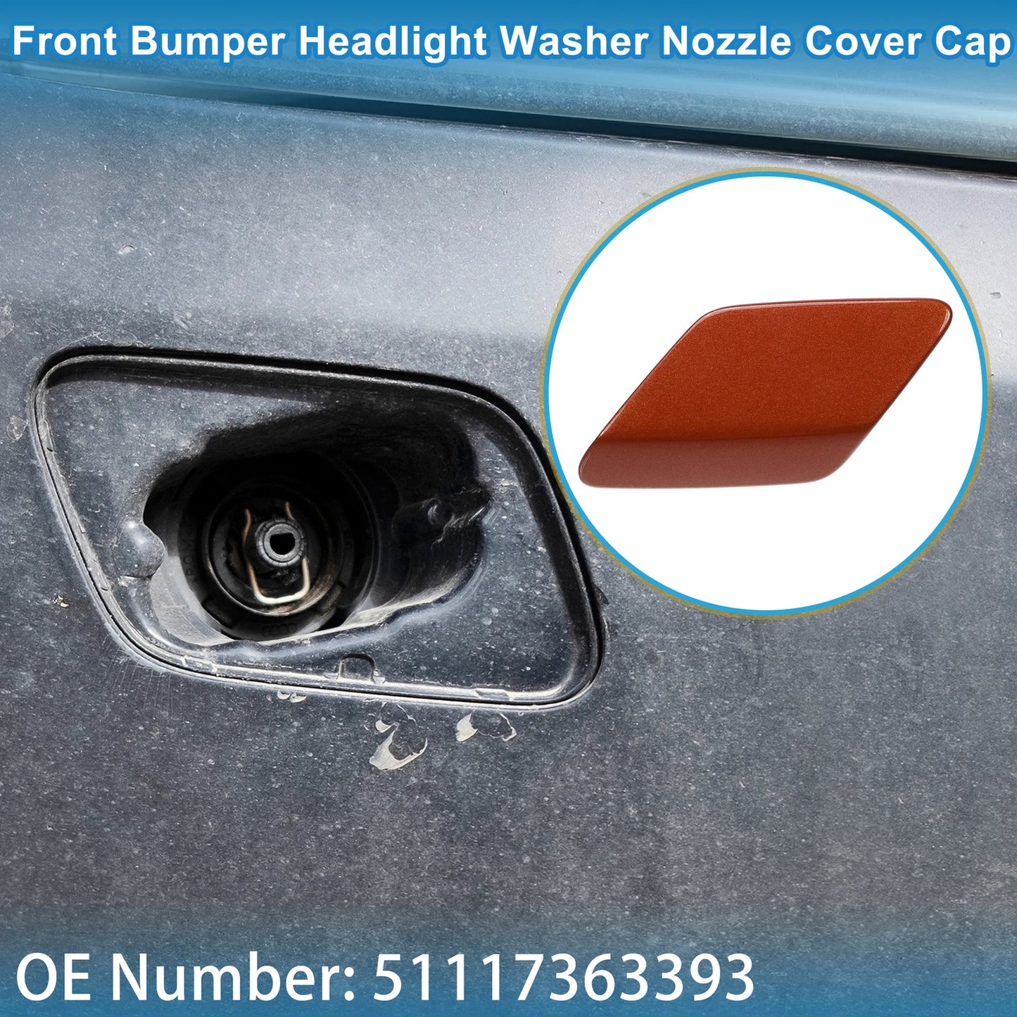 Front Left Washer Nozzle Cover for BMW 428i (2014-2016) - Red Cap
