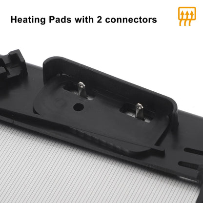 Left Side White Mirror Glass w/ Back Convex Heated for Ford Fiesta, Fusion (2011-2023)