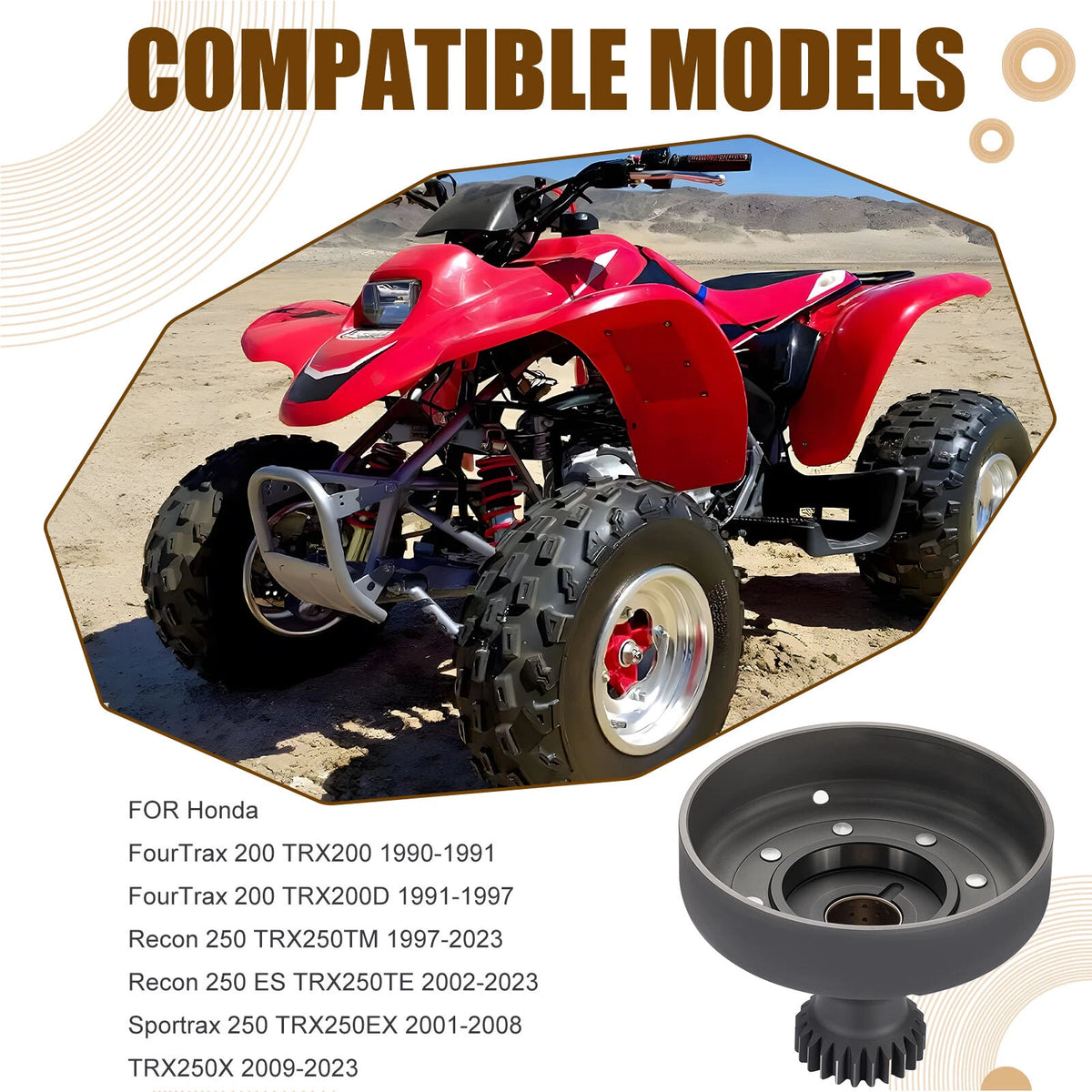 Centrifugal Clutch Drum for Honda TRX200 Recon