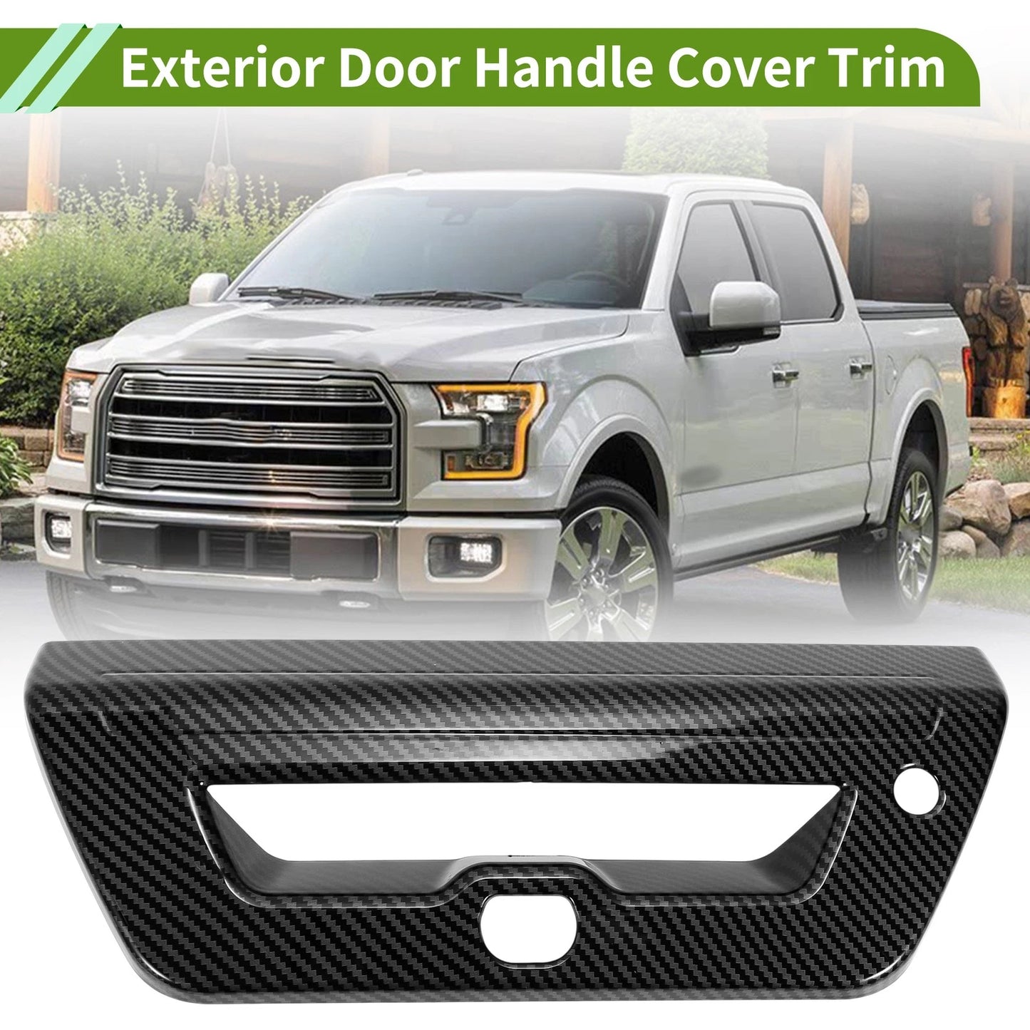 Exterior Trim Tailgate for Ford F150 Black ABS (2015-2020)