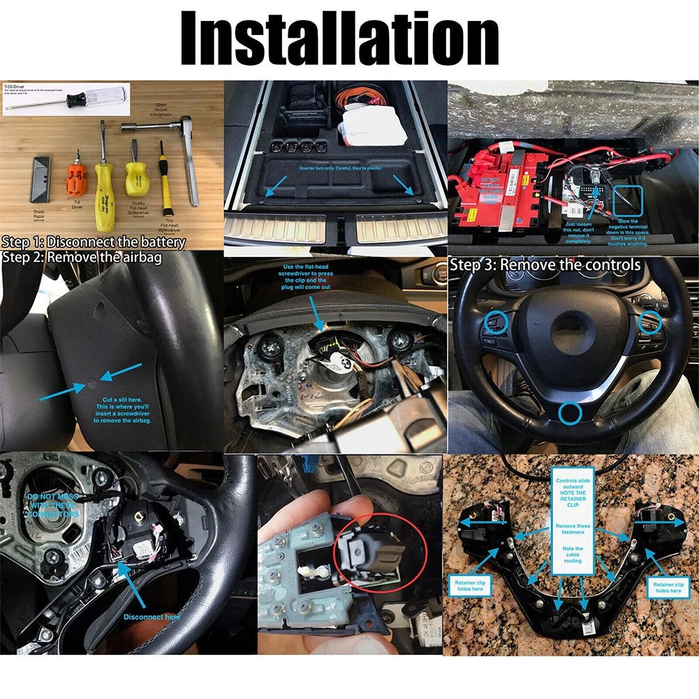 Steering Wheel Control Knob for BMW 3 Series F30 F35, 5 Series F10 (2012-2019)
