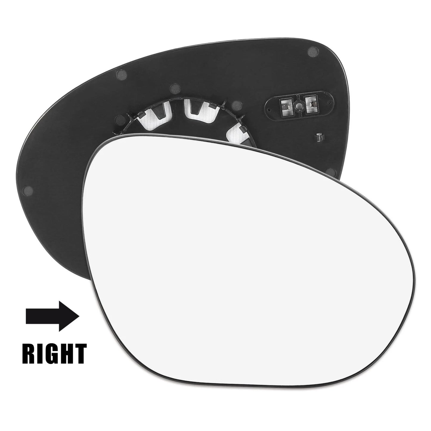 Heated Right Side Mirror Glass with Backing for Nissan Cube Juke (2009-2014)