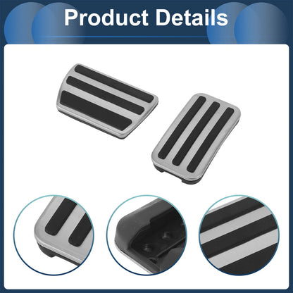 Foot Accelerator Pedal Covers for Honda CR-V (2017-2022) Silver Tone