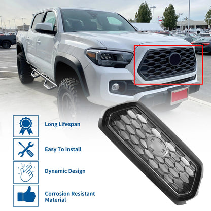 Front Bonnet Bumper Grille for Toyota Tacoma (2021-2023) Black