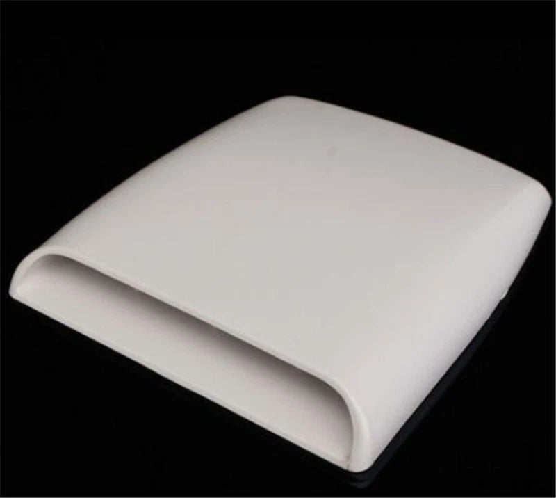 White ABS Car Air Flow Intake Hood Scoop Vent Cover