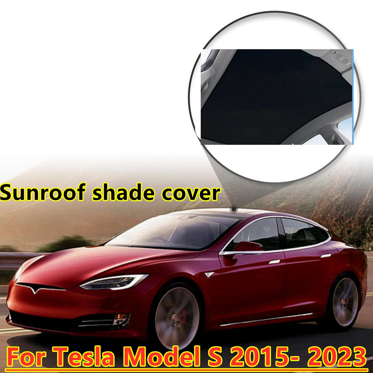 Glass Roof Sunshade Cover for Tesla Model S (2015–2025)