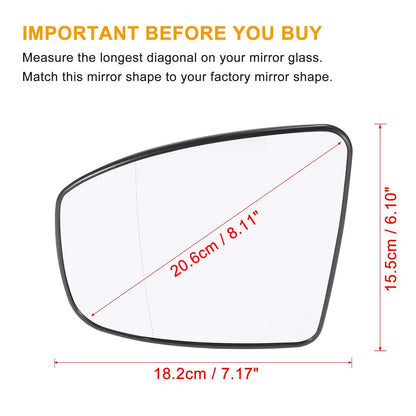 Heated Left Side Mirror Glass w/ Backing Plate for Nissan Murano (2009-2014)