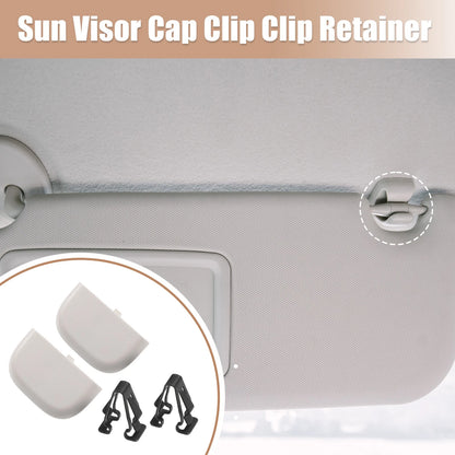 Gray Iron Sun Visor Cap Clips for Ford Fusion (2013-2016)
