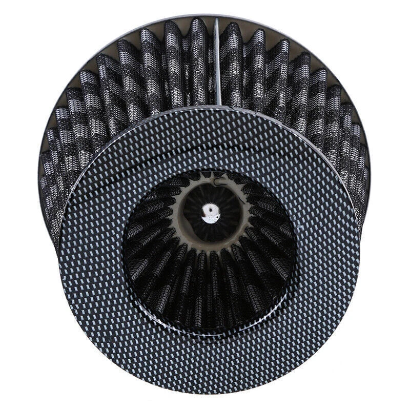 3" Carbon Fiber Black Inlet Short Ram Cold Air Intake for Universal Vehicles