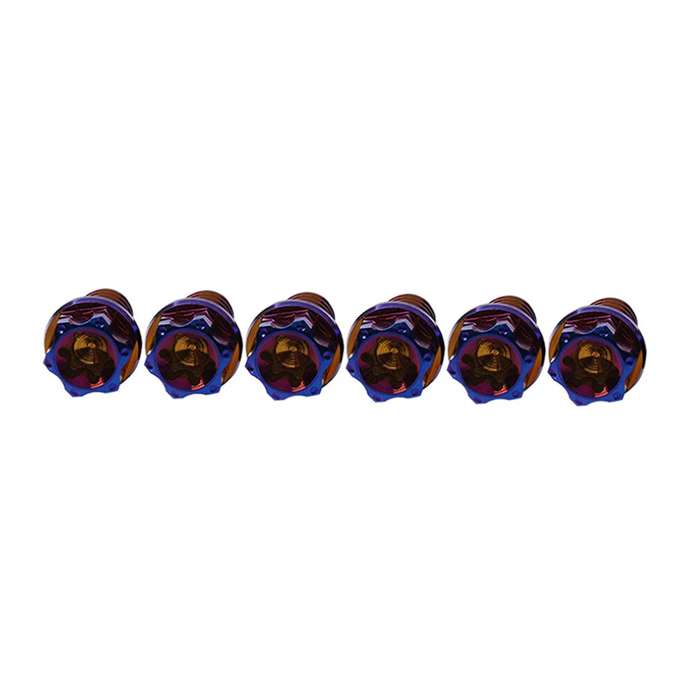 6 x M10x10mm Titanium Torx Head Flange Screws for Motorcycle Bike