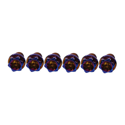 6 x M10x10mm Titanium Torx Head Flange Screws for Motorcycle Bike