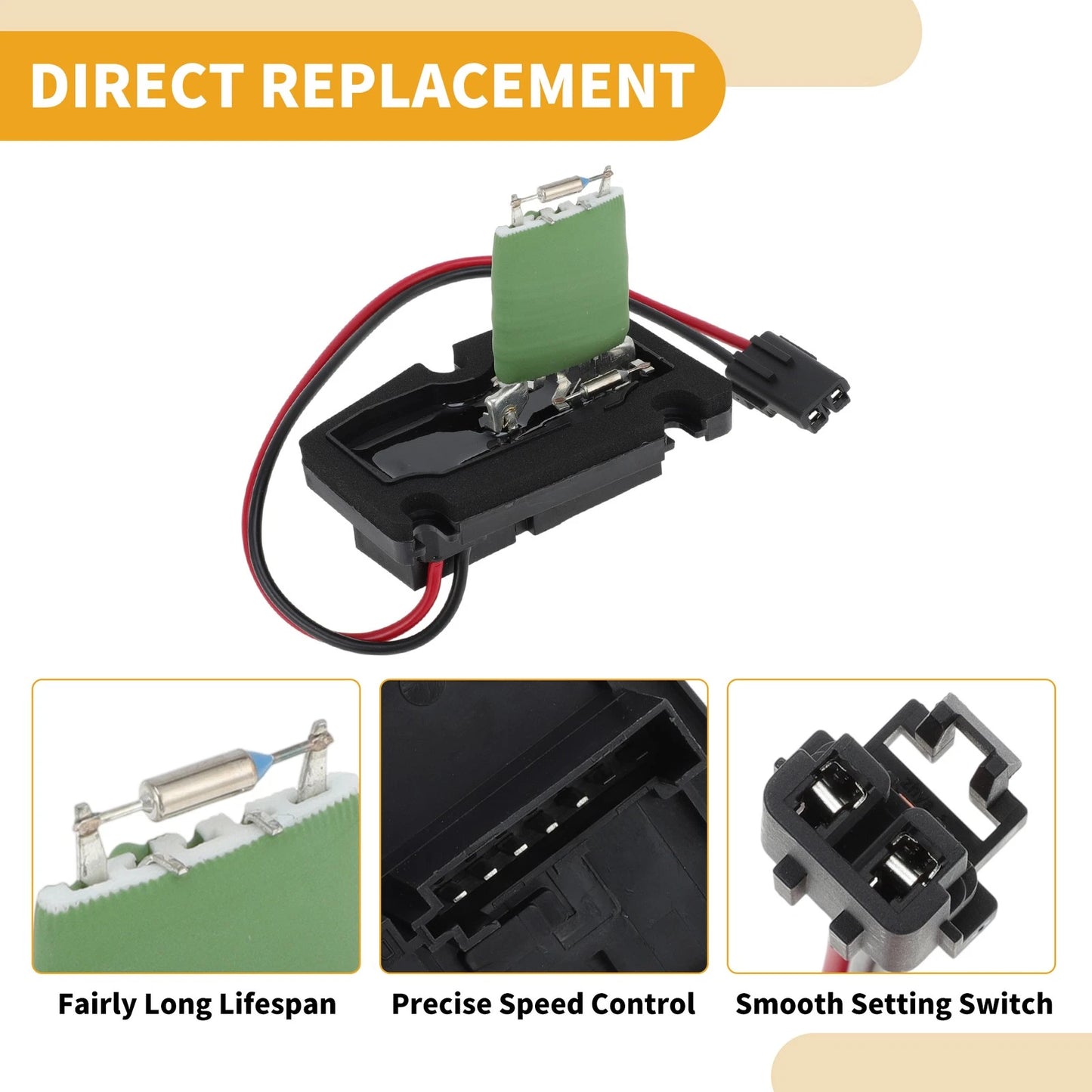 HVAC Blower Motor Resistor 1 x for Make Model