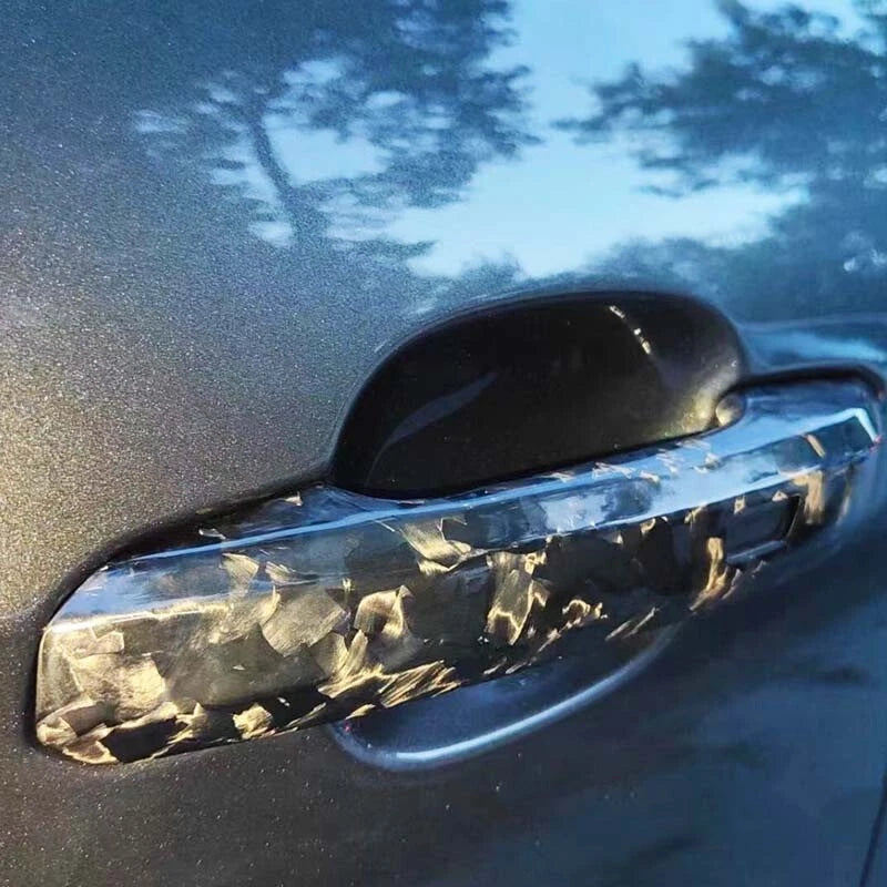 Forging Carbon Fiber Exterior Door Handle Cover Trim Fit For Audi A4 A5 RS4 RS5