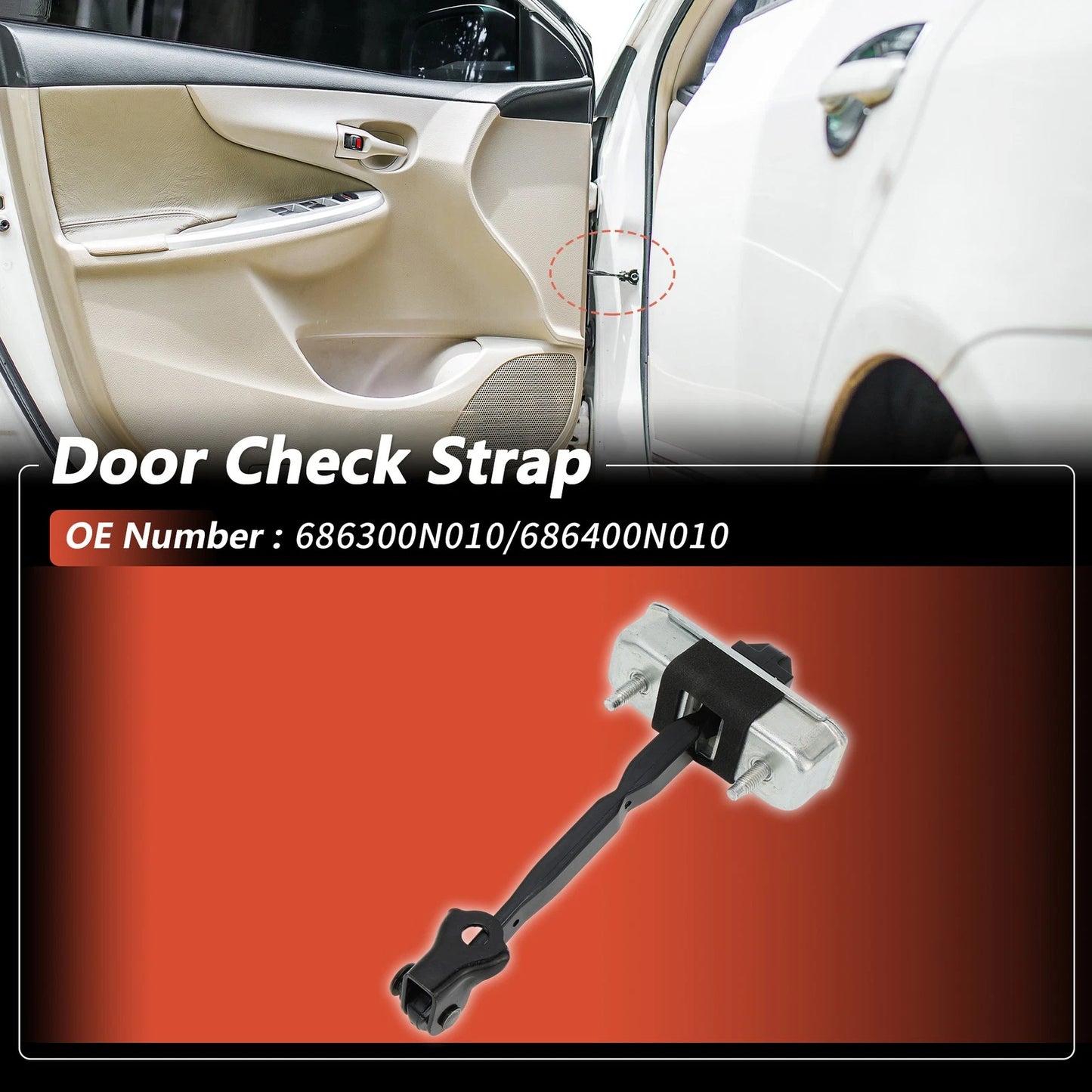 1Pc Rear Left/Rear Right Door Check Strap for Toyota Crown (2005–2009)