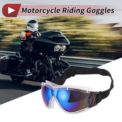 Goggles Colorful Lens White Frame PC PU for Motorcycle