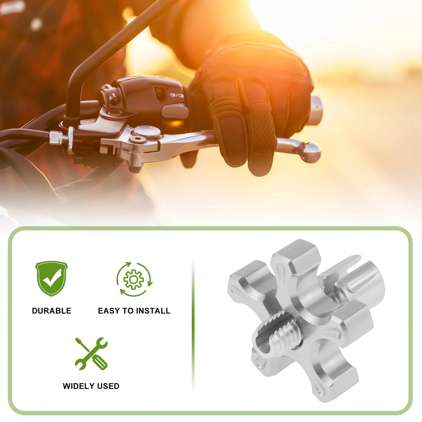 2 x M8 Aluminum Motorcycle Clutch Brake Cable Adjuster Screw Silver Tone for Make Model
