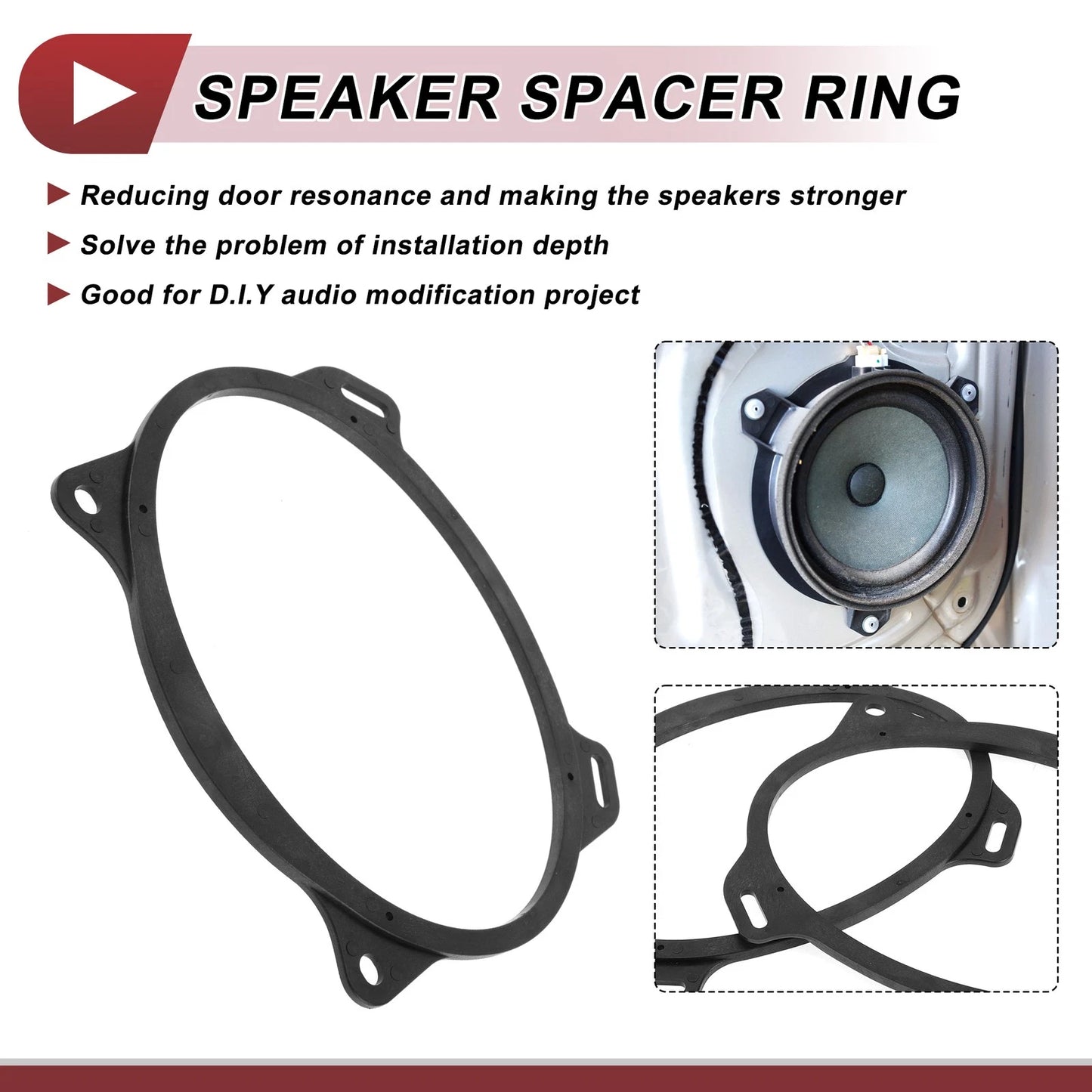Speaker Spacer Ring Adaptor 6x9 2 x for Toyota Camry (2002–2011)