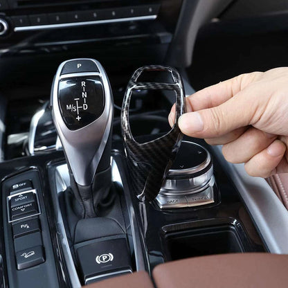 Carbon Fiber Style Gear Shift Knob Cover for BMW F30 F20 F10 F15 F25 X3 X5